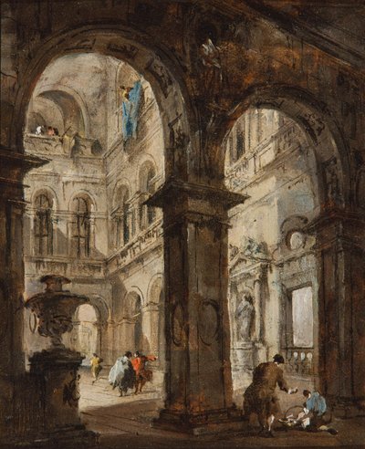 建築カプリッチョ 作： Francesco Guardi